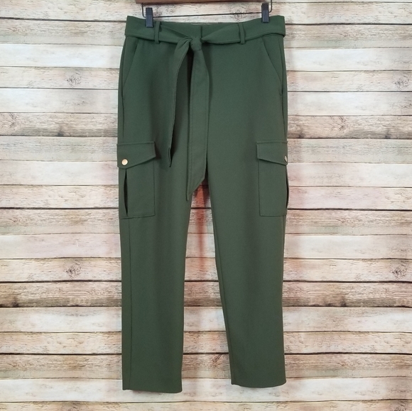 Loft Slim Tie Waist Cargo Ankle Pants - Picture 2 of 5